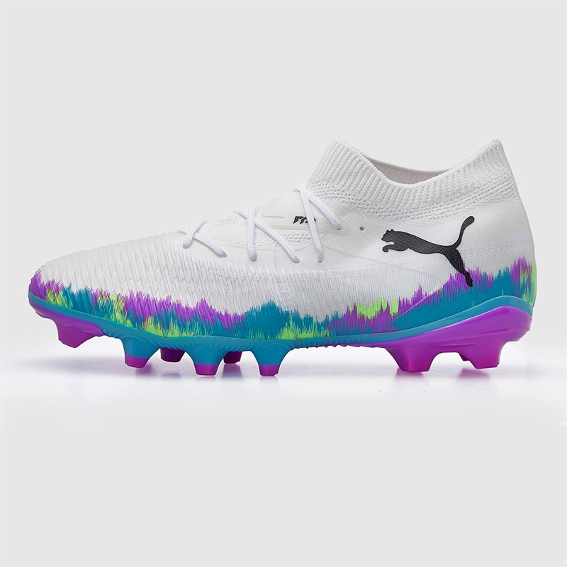 Puma Womens Future 8 Match Brilliance FG/AG Firm/Artificial Ground Football Boots White/Fizzy Apple/Bright Aqua
