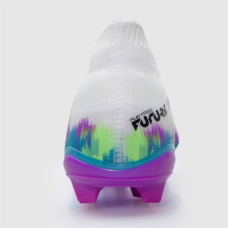 Puma Womens Future 8 Match Brilliance FG/AG Firm/Artificial Ground Football Boots White/Fizzy Apple/Bright Aqua