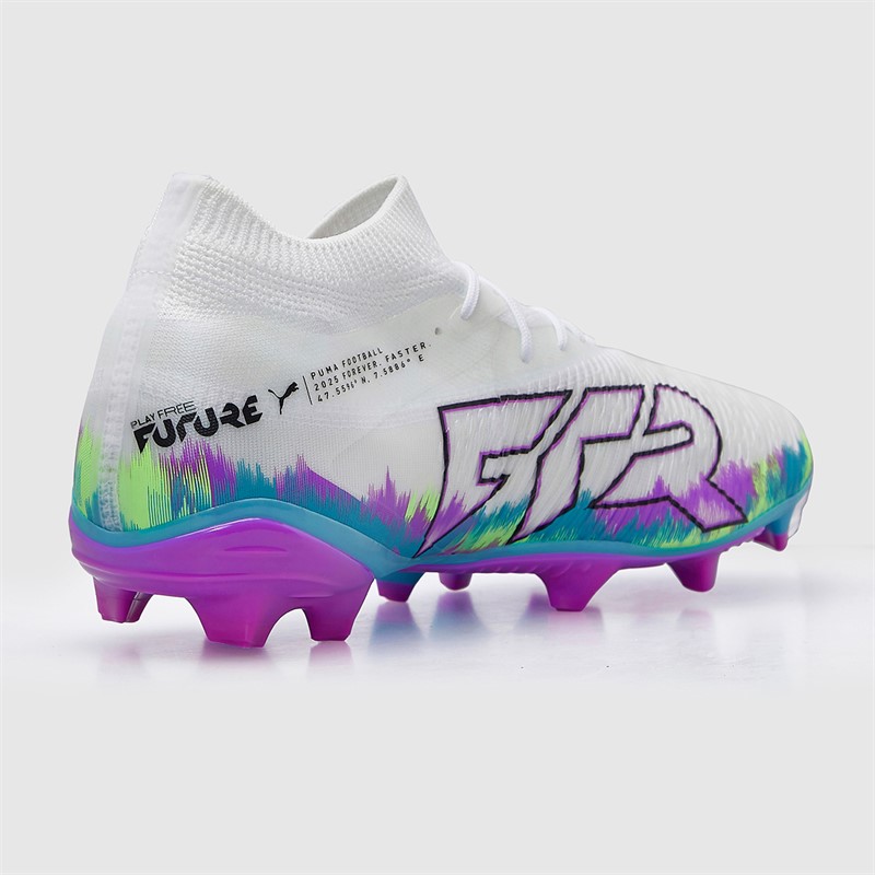 Puma Womens Future 8 Match Brilliance FG/AG Firm/Artificial Ground Football Boots White/Fizzy Apple/Bright Aqua