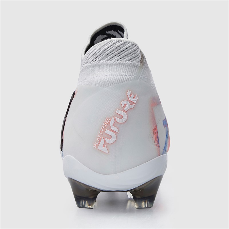 Puma Mens Future 8 Ultimate FG Firm Ground Football Boots White/Puma Black/Glowing Red