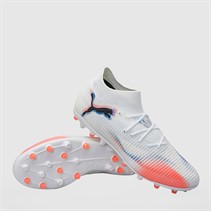 Puma Mens Future 8 Pro MG Multi Ground Football Boots White/Puma Black/Glowing Red