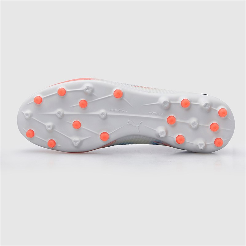 Puma Mens Future 8 Pro MG Multi Ground Football Boots White/Puma Black/Glowing Red