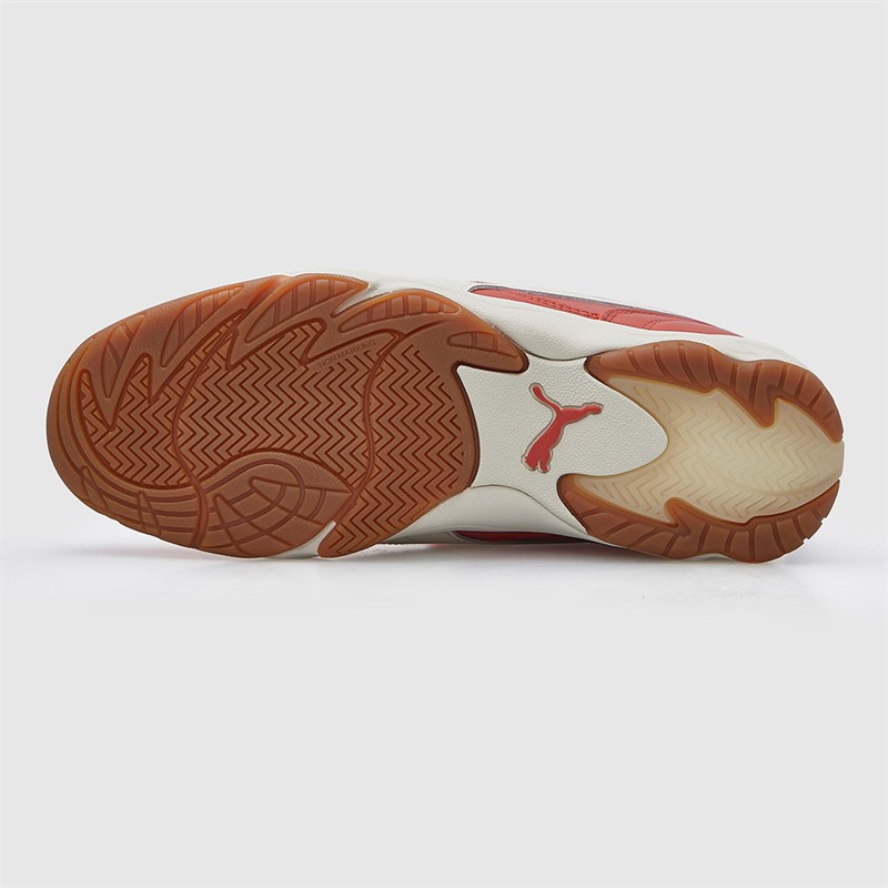 Puma Mens King Indoor Trainers Red Fire/Frosted Ivory