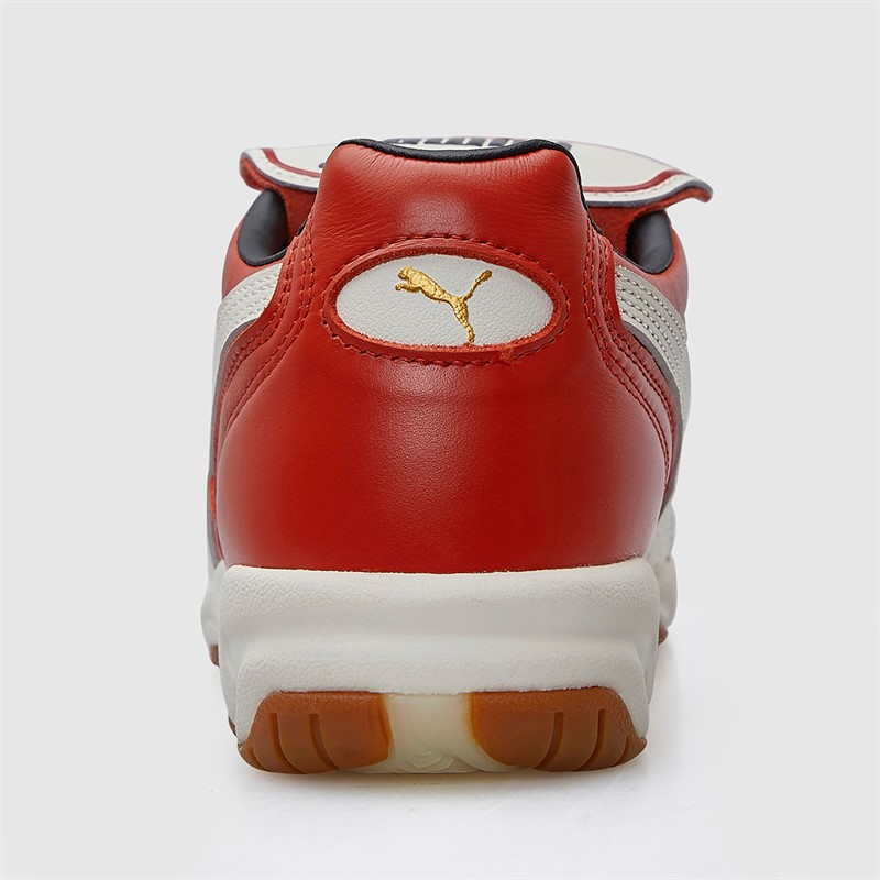 Puma Mens King Indoor Trainers Red Fire/Frosted Ivory