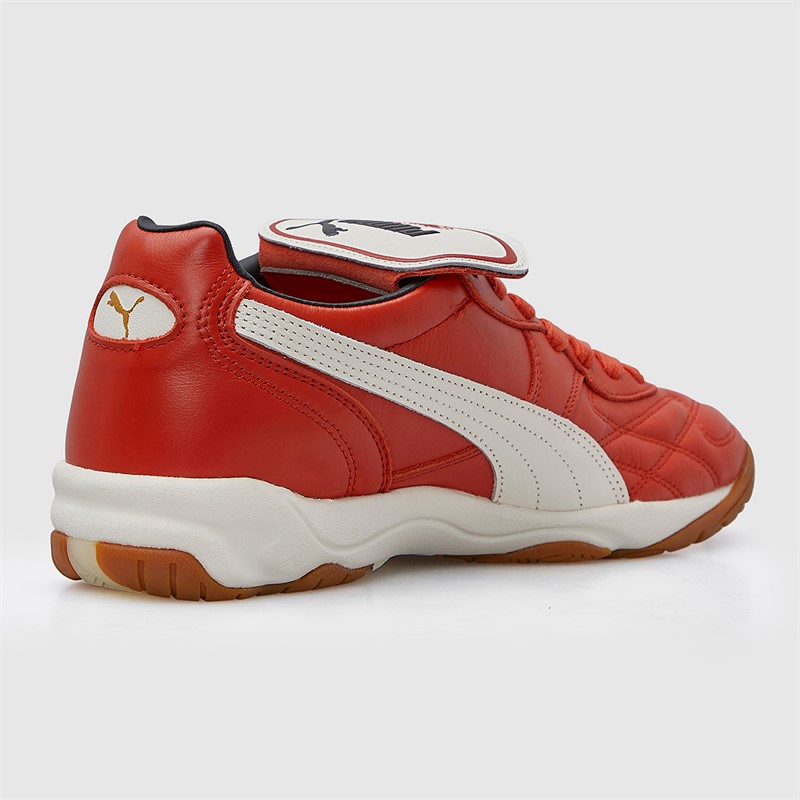 Puma Mens King Indoor Trainers Red Fire/Frosted Ivory