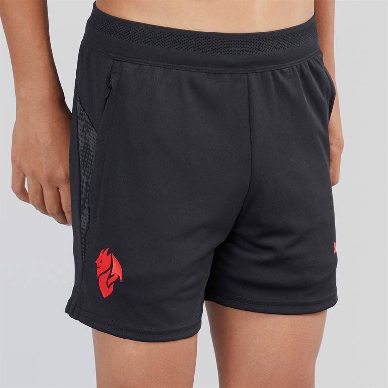 Puma Junior Boys ACM AC Milan Training Shorts Puma Black/For All Time Red