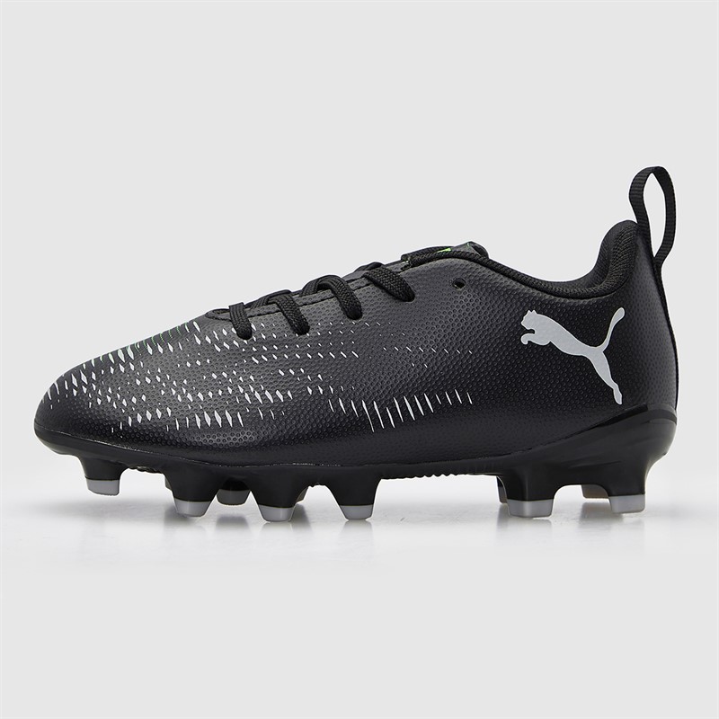 Puma Junior Boys Future 8 Play FG/AG Firm/Artificial Ground Football Boots Black/Cool Gray/ Fluorescent Green Black/Cool Gray/Fluorescent Green