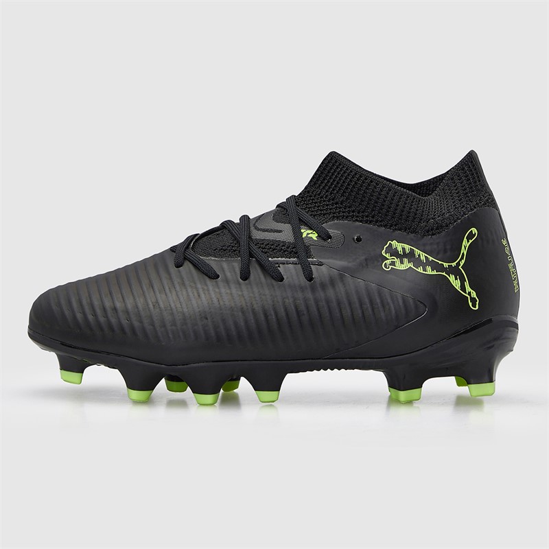 Puma Junior Boys Future 8 Pro FG/AG Firm/Artificial Ground Football Boots Black/Fizzy Light/Green