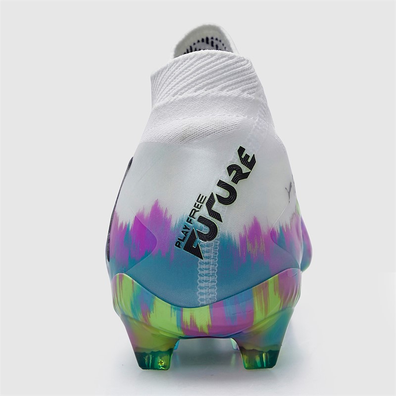 Puma Womens Future 8 Ultimate Brilliance FG Firm Ground Football Boots Puma White/Fizzy Apple/Bright Aqua
