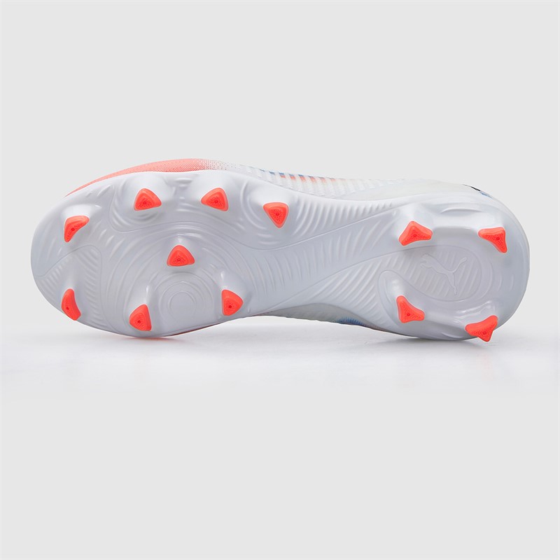 Puma Junior Boys Future 8 Pro FG/AG Firm/Artificial Ground Football Boots White/Puma Black/Glowing Red