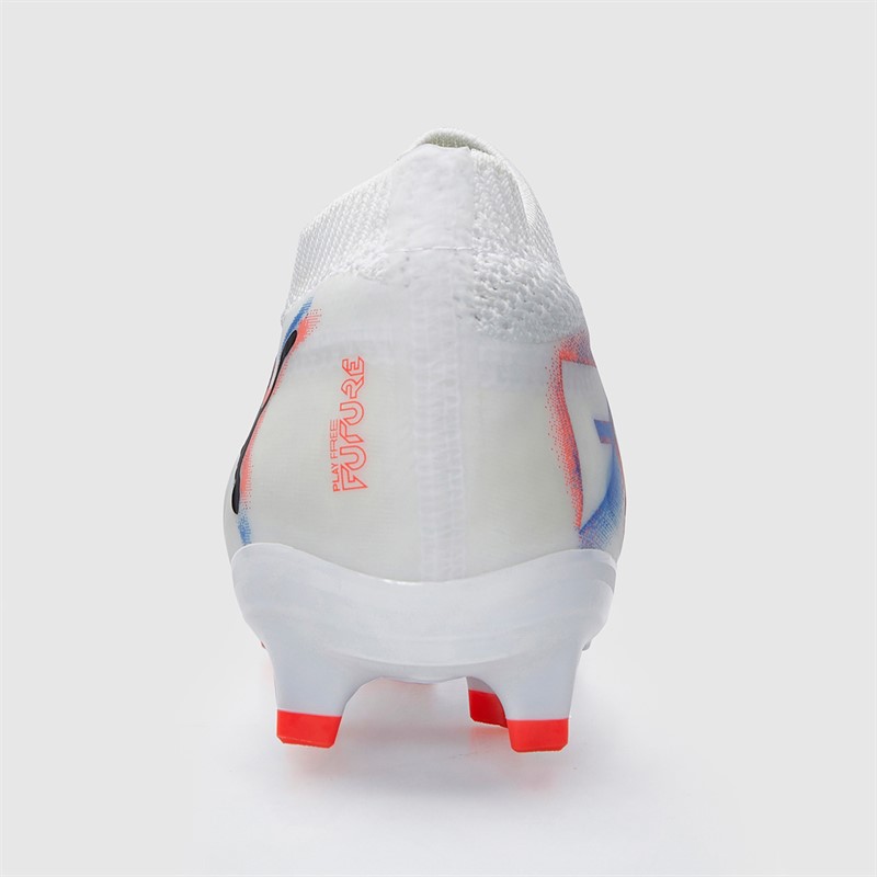 Puma Junior Boys Future 8 Pro FG/AG Firm/Artificial Ground Football Boots White/Puma Black/Glowing Red