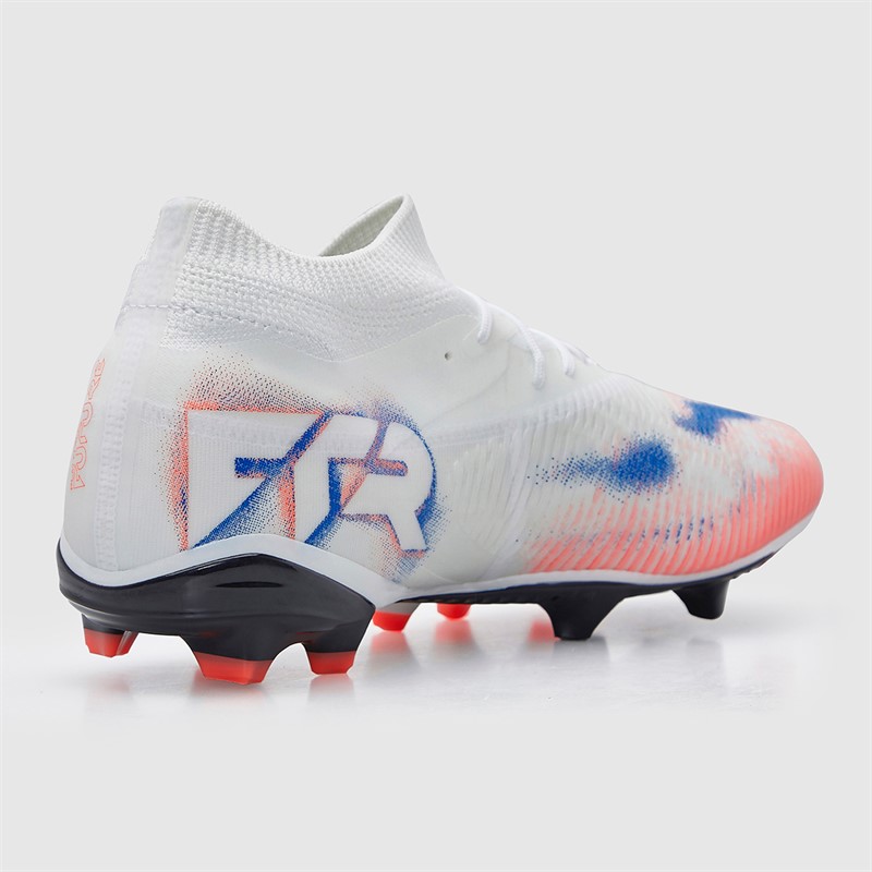 Puma Mens Future 8 Match FG/AG Firm/Artificial Ground Football Boots White/Puma Black/Glowing Red