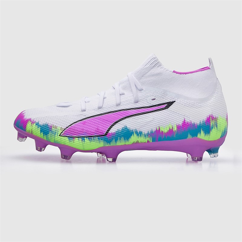 Puma Womens Ultra 6 Match+ Brilliance FG/AG Firm/Artificial Ground Football Boots White/Apple/Aqua/Magenta