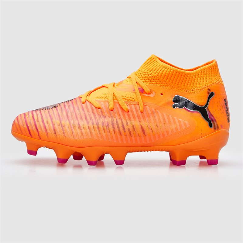 Puma Junior Boys Future 8 Pro FG/AG Firm/Artificial Ground Football Boots Heat Fire/Puma Black/Ravish