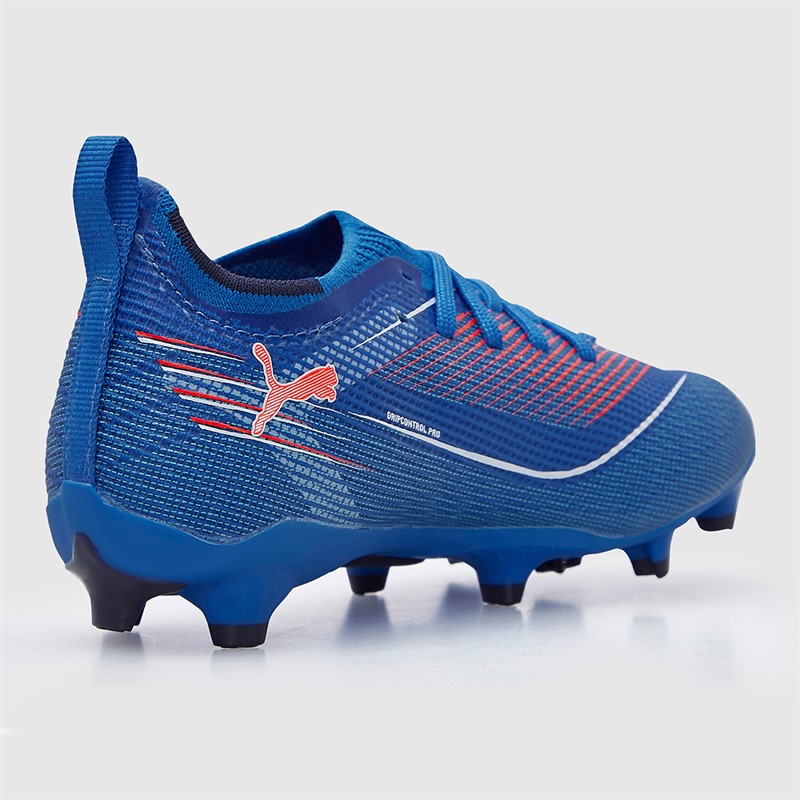 Puma Junior Boys Ultra 6 Pro FG/AG Firm/Artificial Ground Football Boots Ultra Blue/White/Glowing Red