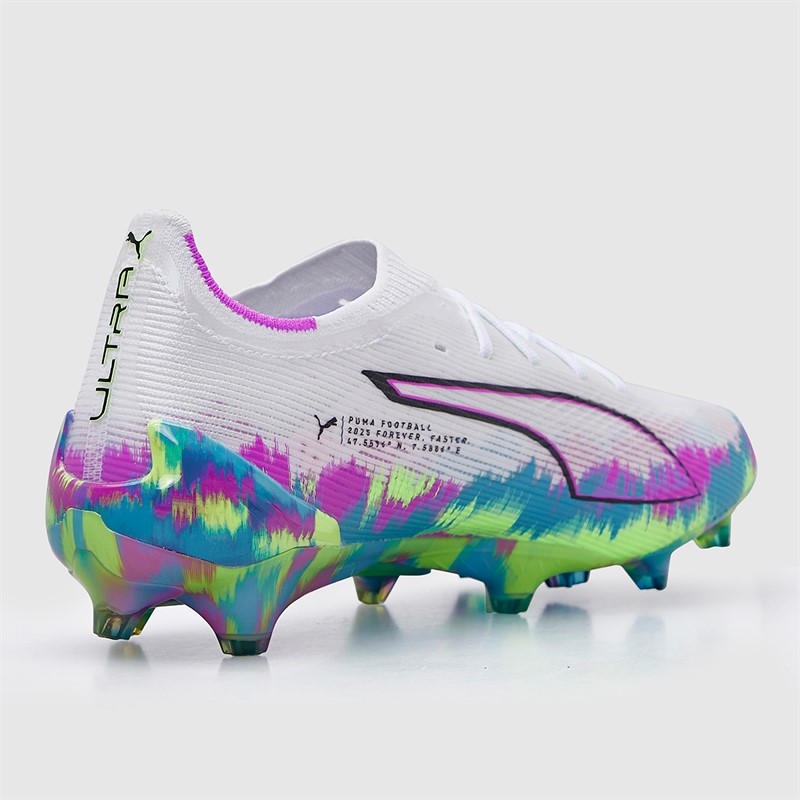 Puma Womens Ultra 6 Ultimate Brilliance FG Firm Ground Football Boots White/Apple/Aqua/Magenta