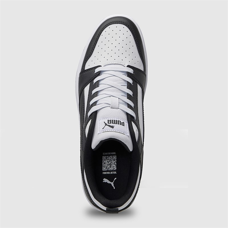 Puma Mens Rebound V6 Low Trainers Puma White/Puma Black/White