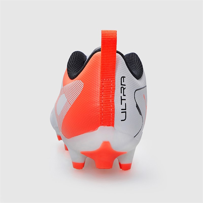 Puma Junior Boys Ultra 5 Play FG/AG Firm/Artificial Ground Football Boots White/Black/Glowing Red