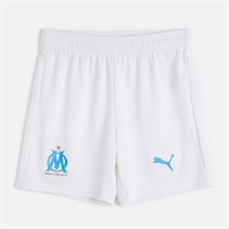 Puma Junior Boys OM Olympique Marseille Shorts Puma White/Bleu Azur