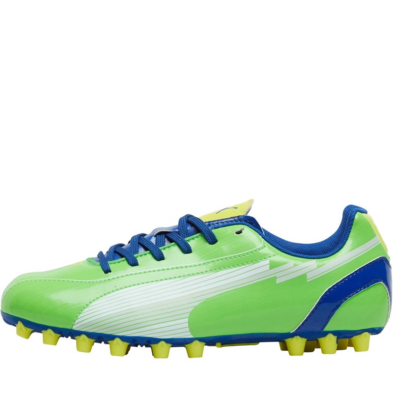 Buy Puma Junior evoSPEED 5 AG Football Boots Jasmine Green/Monaco Blue
