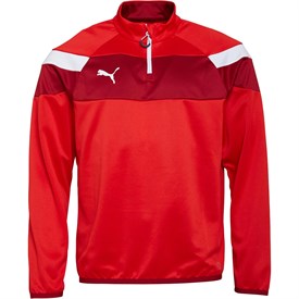 Puma Heren Spirit Ii 14 Zip Lange Mouwen Top Knalrood puma kopen in de aanbieding