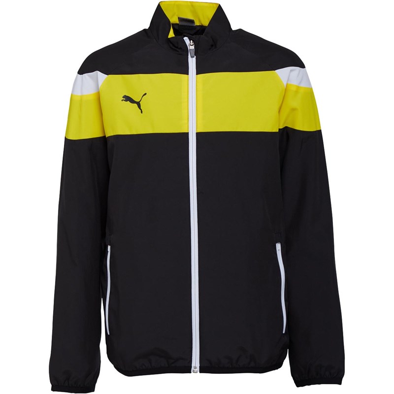 Buy Puma Junior Boys Spirit II Woven Jacket Black/Yellow