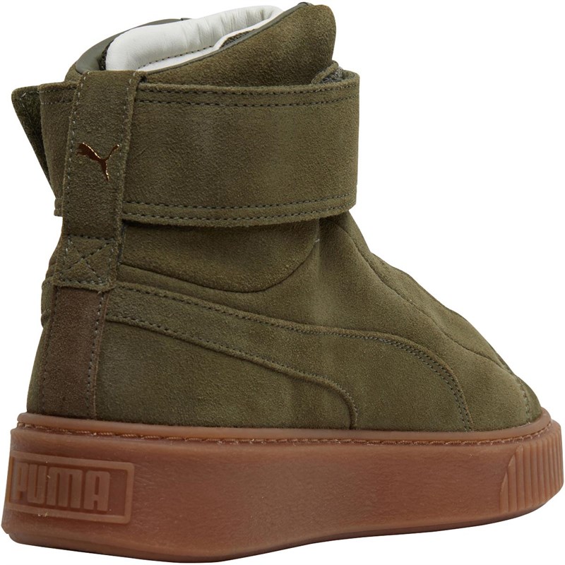 puma platform olive