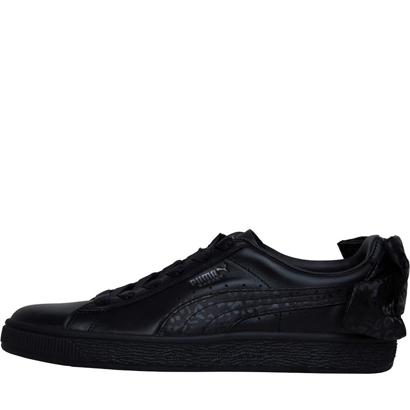 puma bow noir vernis