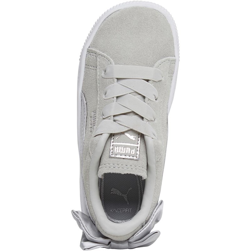 puma suede bow grey