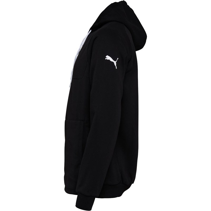 puma taped hoodie in black