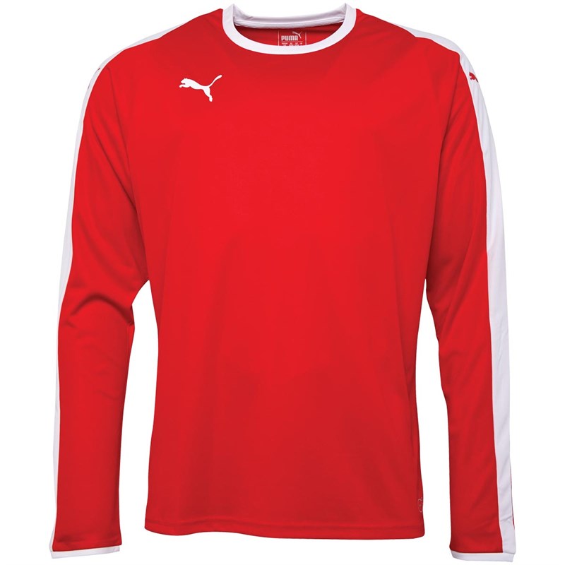 Buy Puma Mens Pitch Long Sleeve Shirt Red/White