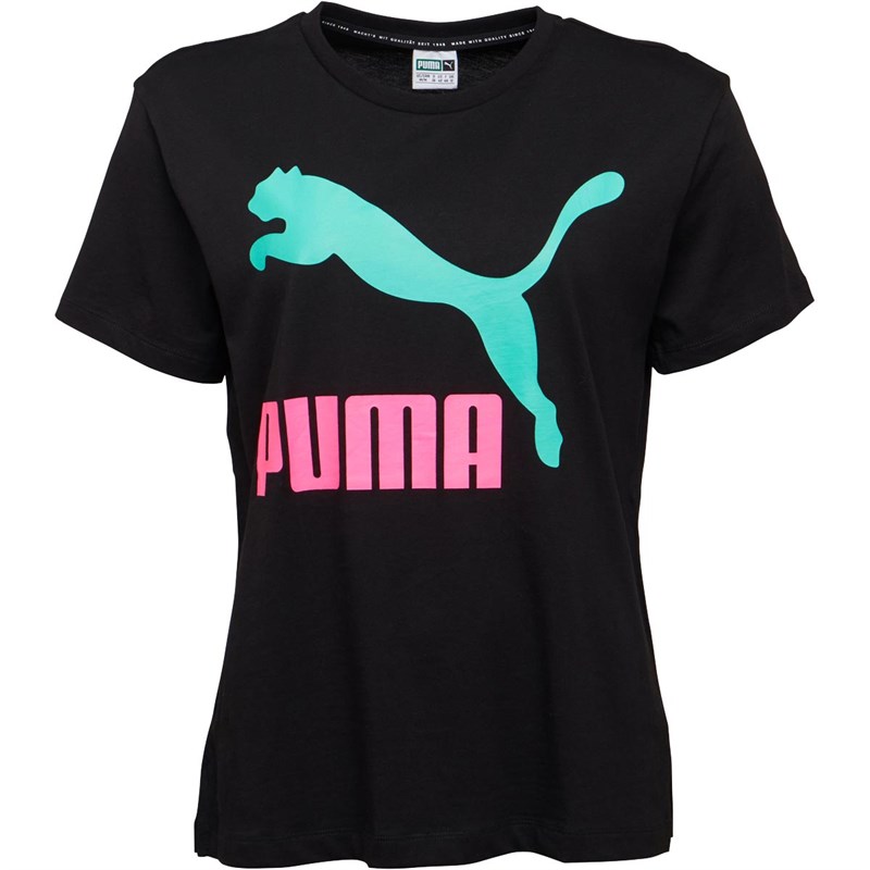 Buy Puma Womens Classics Logo T-Shirt Cotton Black