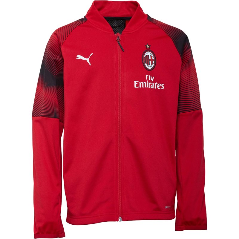 Buy Puma Boys AC Milan Poly Stadium Jacket Tango Red