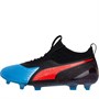 Puma Mens One 19.1 Syn FG/AG Football Boots Blue/Red
