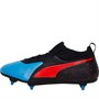 Puma Mens One 19.2 SG Football Boots Blue/Red