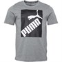 Puma Herren Big Logo T-Shirt Graumeliert
