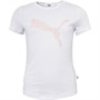 Puma Junior Graphic Cat T-Shirt Puma White