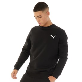 Puma mens essentials fleece hoodie black sale