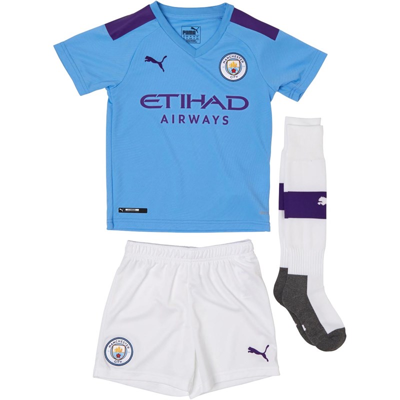 Buy Puma Junior MCFC Manchester City Home Mini Kit Blue/Purple