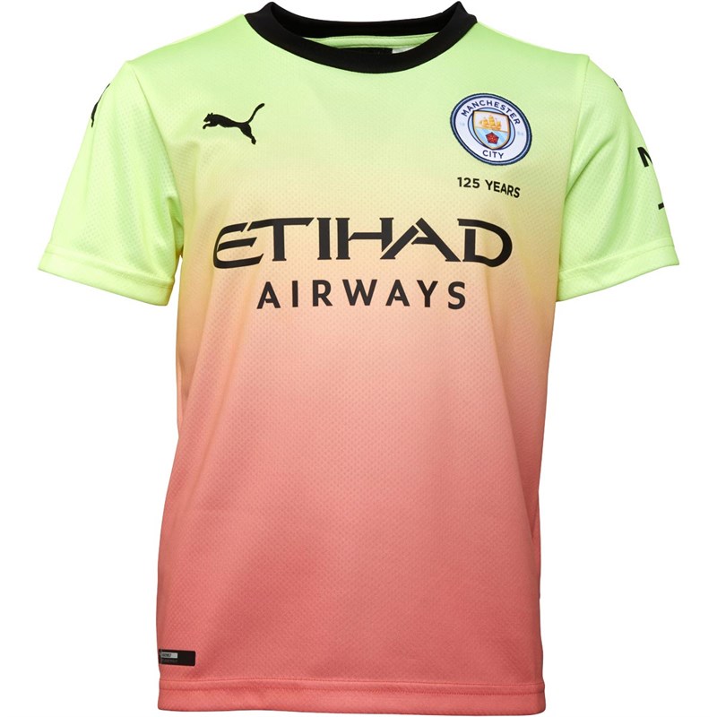 Buy Puma Junior Boys MCFC Manchester City Third Jersey Yellow/Peach