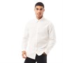 Peter Werth Mens Castle Cotton Long Sleeve Oxford Shirt White