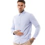 Peter Werth Herre Castle Oxford Langærmet shirts Blå