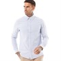 Peter Werth Mens Chateau Long Sleeve Shirt Y/D Stripe Lightblue/White