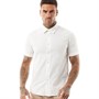 Peter Werth Mens Hatchard Short Sleeve Linen Shirt White