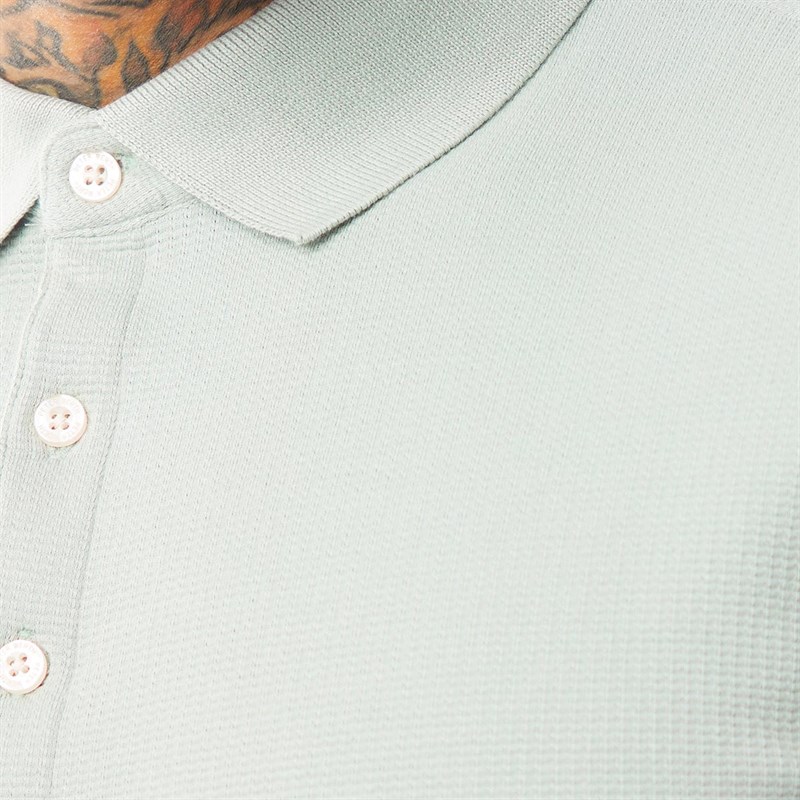 Peter Werth Mens Molton Polo Grey