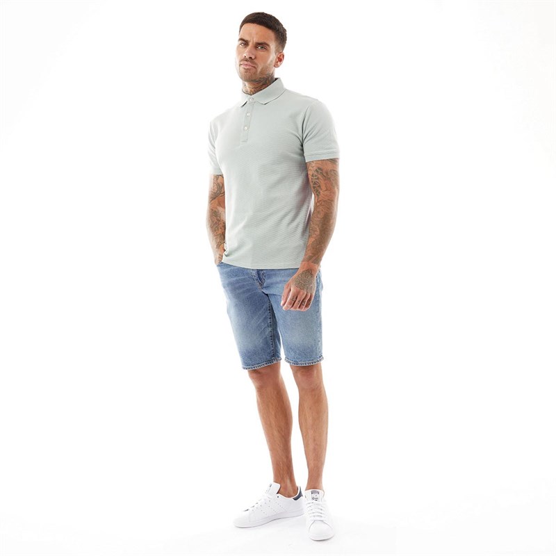 Peter Werth Mens Molton Polo Grey