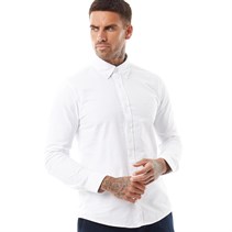 Peter Werth Mens Castle Long Sleeve Oxford Shirt White