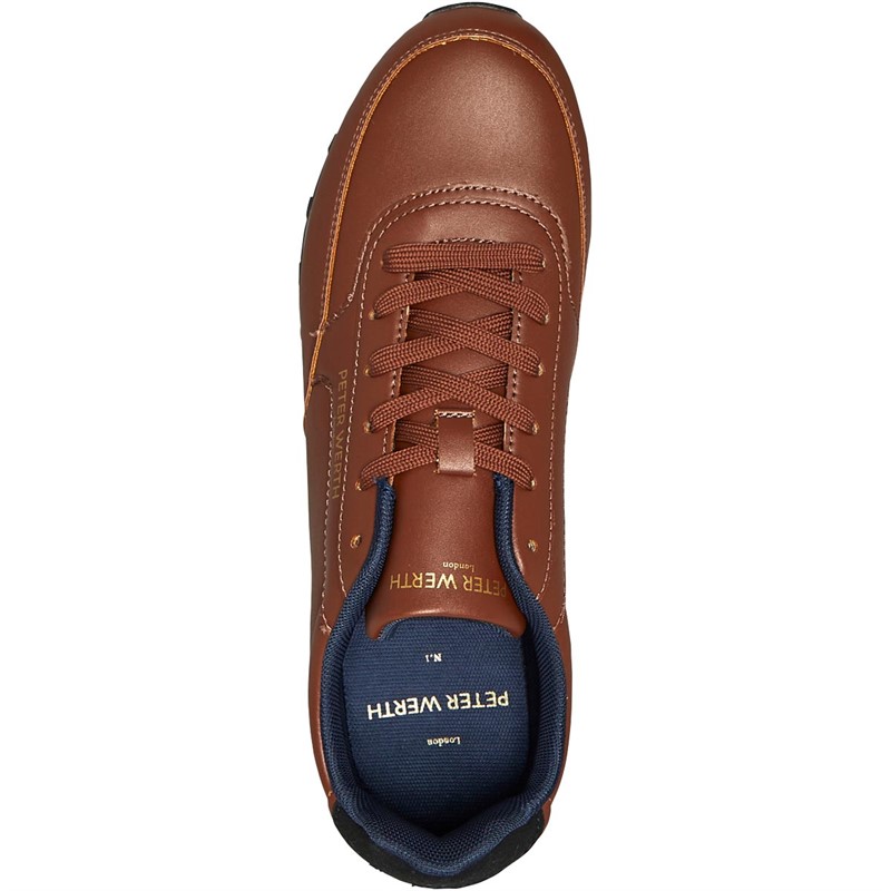 Peter Werth Mens Quinn Trainers Tan