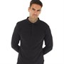 Peter Werth Mens Barone Long Sleeve Polo Shirt Black