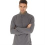 Peter Werth Mens Chessum Long Sleeve Polo Shirt Charcoal
